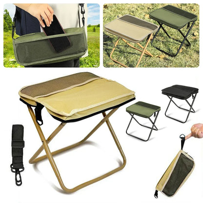 **AdventureEase Foldable Backpack Stool™**